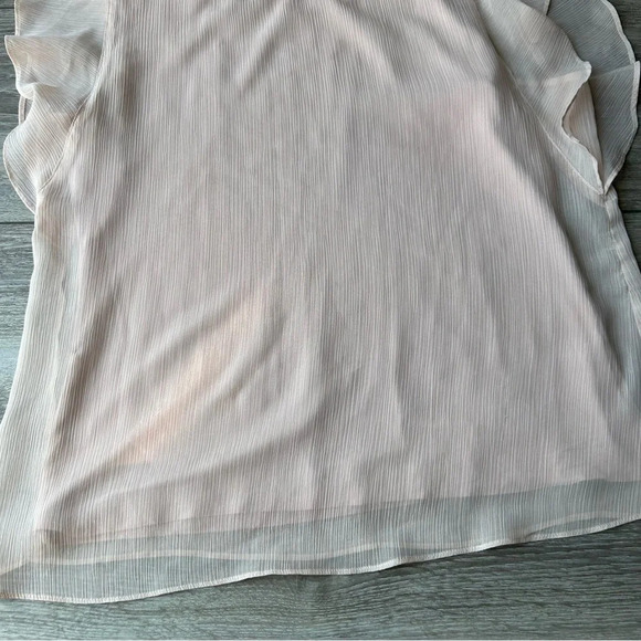 Vince Camuto RUFFLE  SLEEVE LUREX STRIPE TOP - Picture 9 of 12